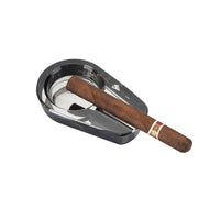 Silver Match Cigar Ashtray Black